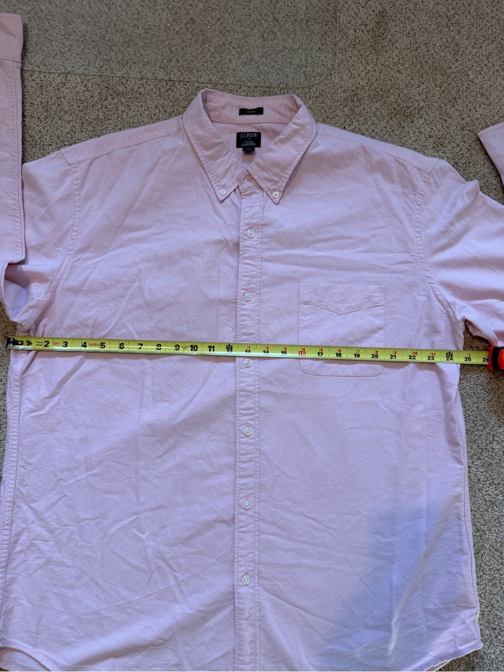 J. Crew Men’s Slim Fit Button-Down Flex Oxford Shirt in Pink, Sz XXL - Picture 6 of 8